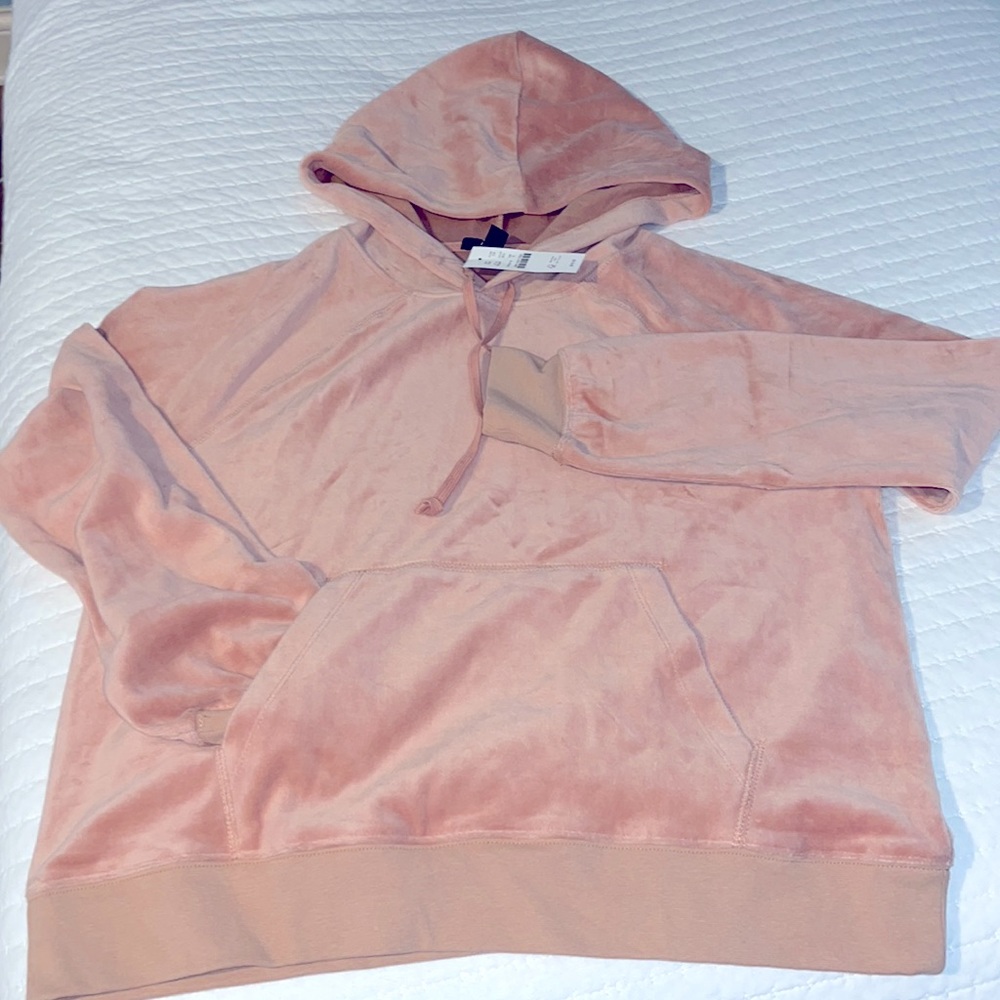 Pink velour sweatshirt